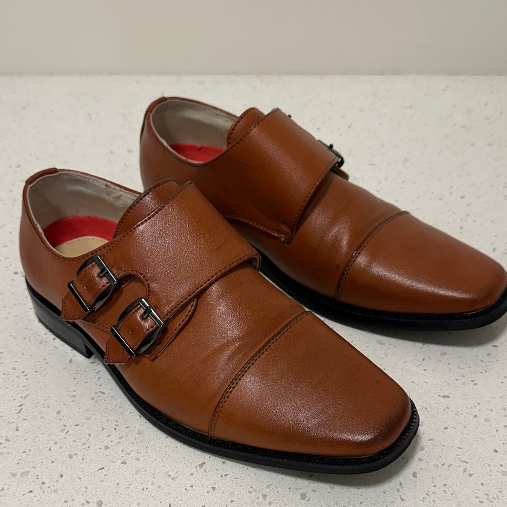 Boy’s Brown Double Monk Strap Shoes size 4